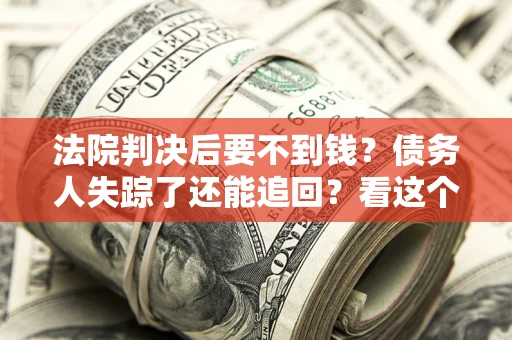 武汉法院判决后要不到钱？债务人失踪了还能追回？看这个方法！