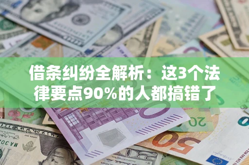 武汉借条纠纷全解析：这3个法律要点90%的人都搞错了