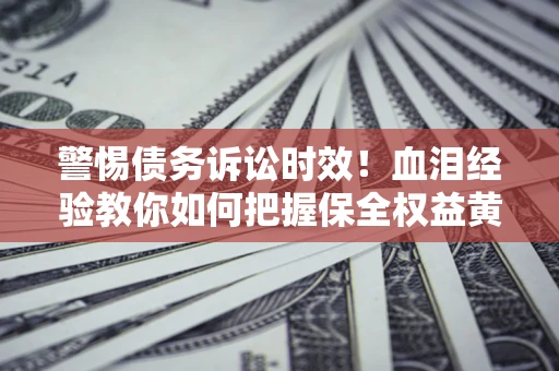 武汉警惕债务诉讼时效！血泪经验教你如何把握保全权益黄金期