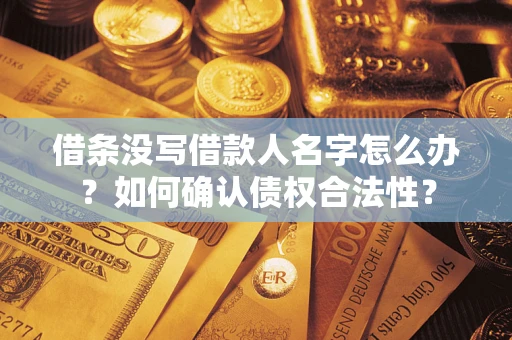 武汉借条没写借款人名字怎么办？如何确认债权合法性？