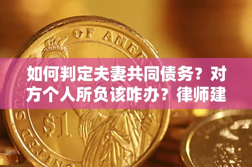 武汉如何判定夫妻共同债务？对方个人所负该咋办？律师建议