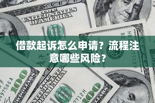 武汉借款起诉怎么申请？流程注意哪些风险？