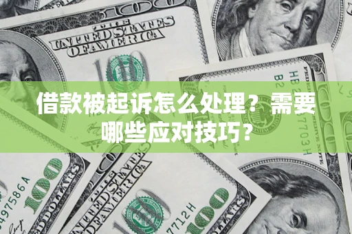 武汉借款被起诉怎么处理？需要哪些应对技巧？