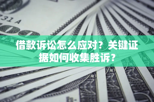武汉借款诉讼怎么应对？关键证据如何收集胜诉？