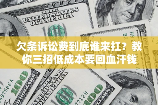 武汉欠条诉讼费到底谁来扛？教你三招低成本要回血汗钱